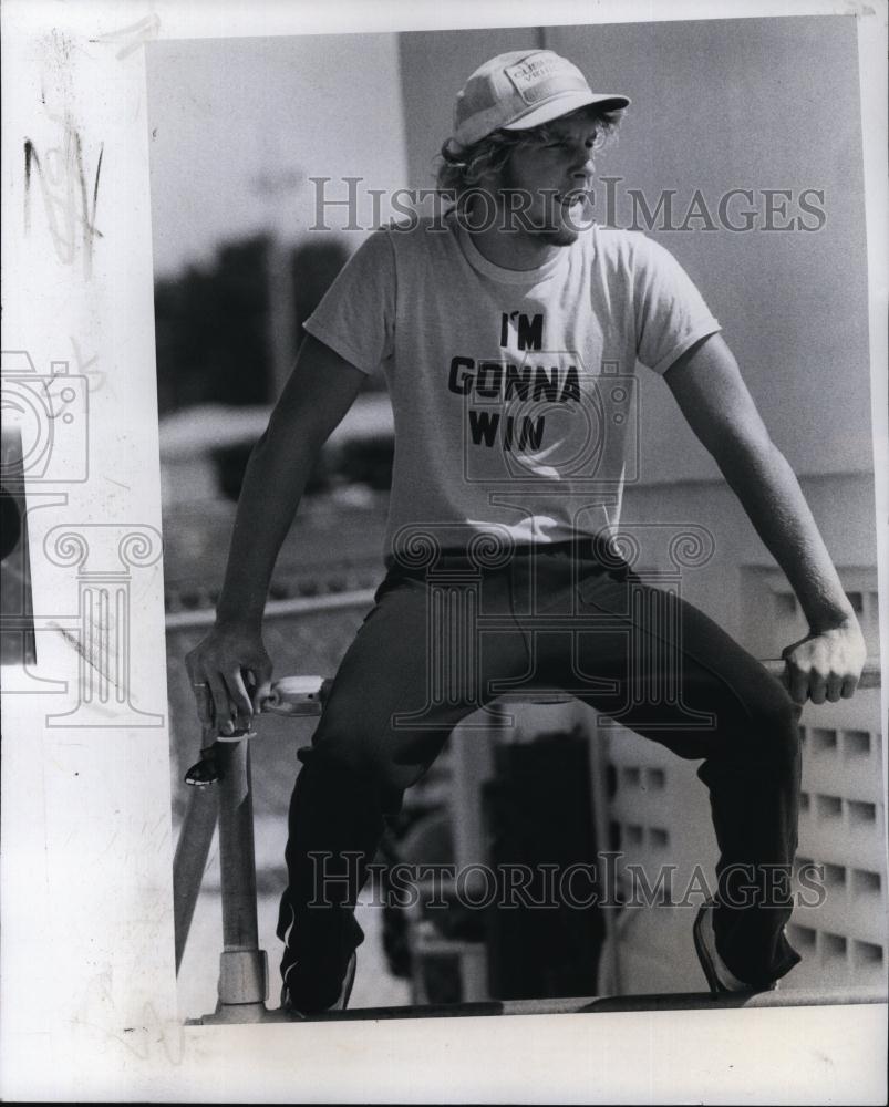 1977 Press Photo Lakewoods Palsha George Bowers of Clearwater Swimmer - Historic Images