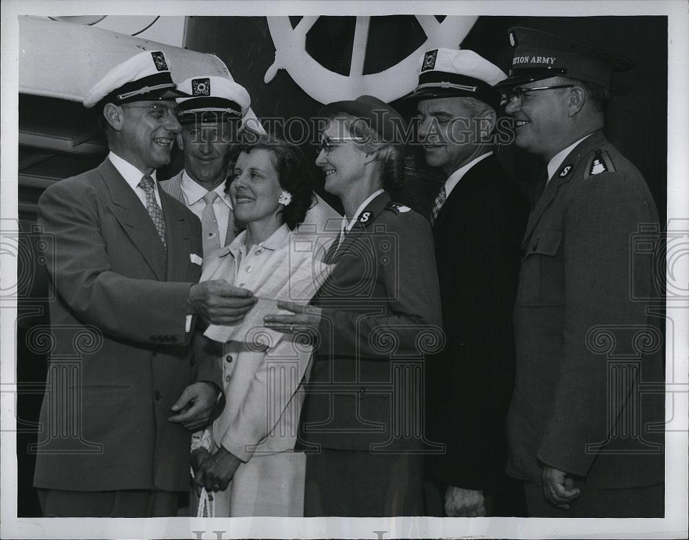 1956 Press Photo Rev H Ockenga, J Shaw,Mrs K Howarth,Rev T Sperling,K Howarth - Historic Images