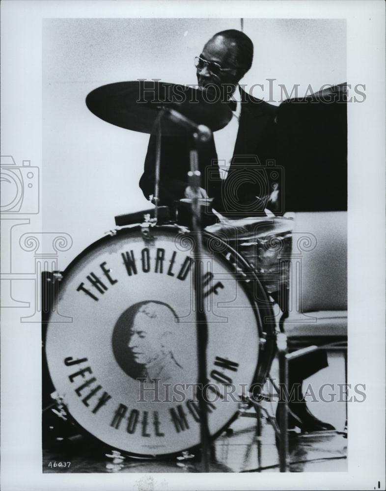 1978 Press Photo Tommy Benford Drummer World Jelly Roll Morton Band Musician - Historic Images