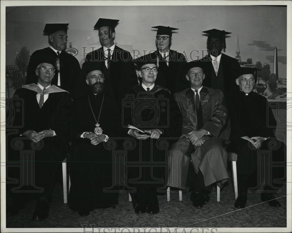 1962 Press Photo Boston Univ Honorary Degrees awarded to Dr Shields Warren - Historic Images