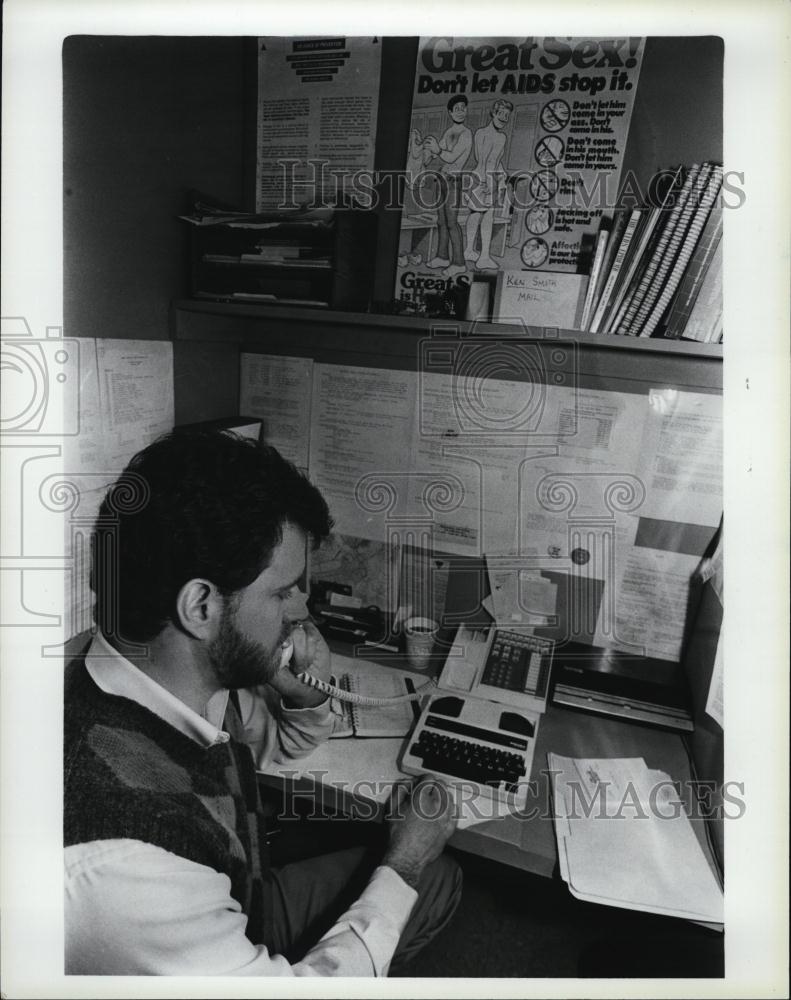 1985 Press Photo Ken Smith Aids Action Committee - RSL43071 - Historic Images