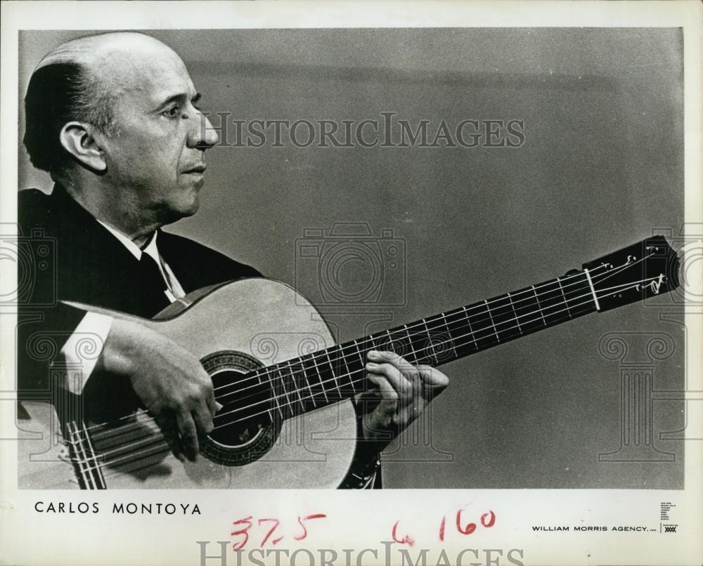 1967 Press Photo Carlos Montoya, prominent Flamenco Guitarist - RSL70155 - Historic Images