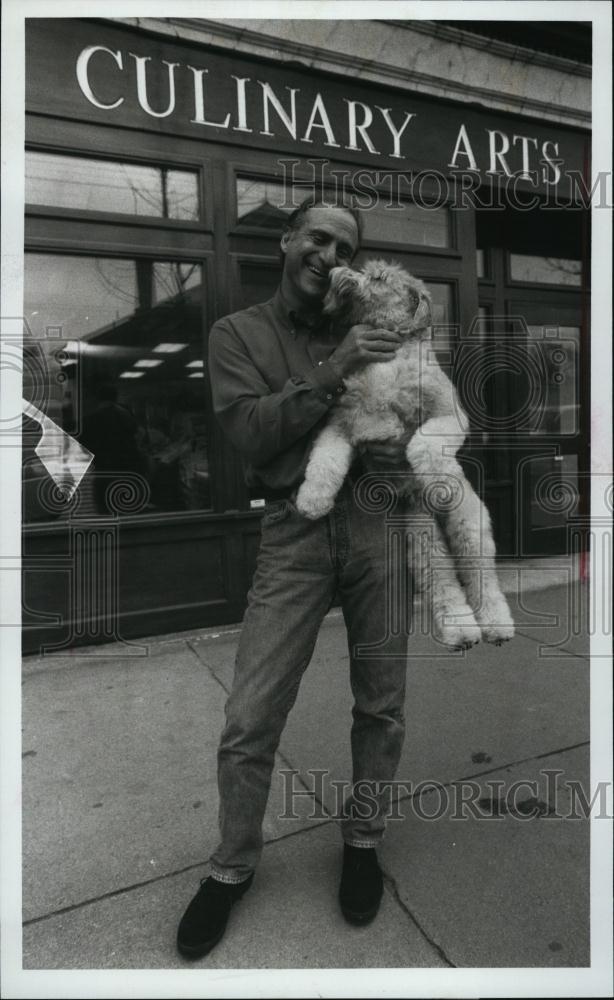 1998 Press Photo Dog Trainer Matthew Margolis with his dog - RSL43405 - Historic Images