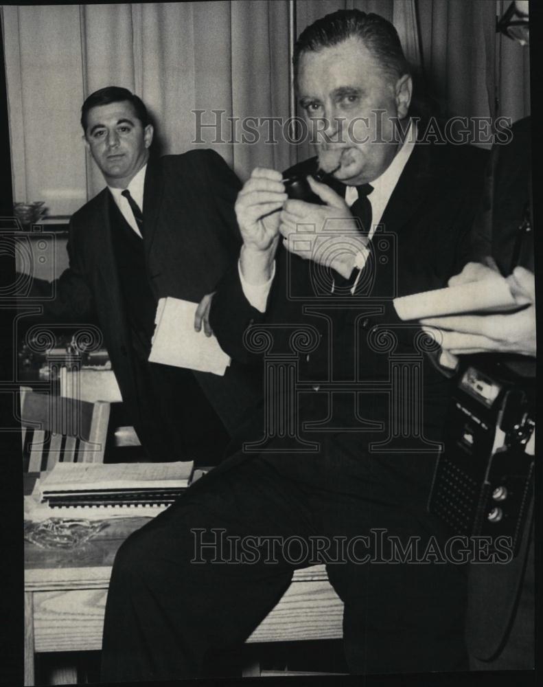 1967 Press Photo RepGeorge Sacco Jr of Medford with Atty Fay Martin - Historic Images