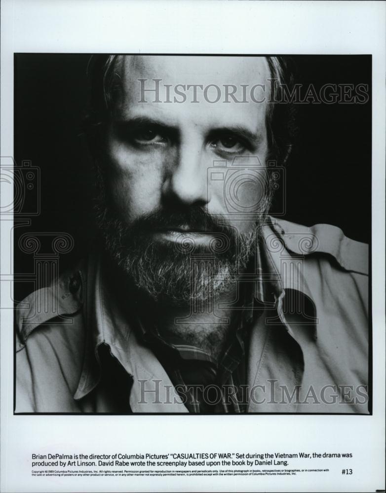 1989 Press Photo Director Brian DePalma &quot;Casualties of War&quot; - RSL46393 - Historic Images