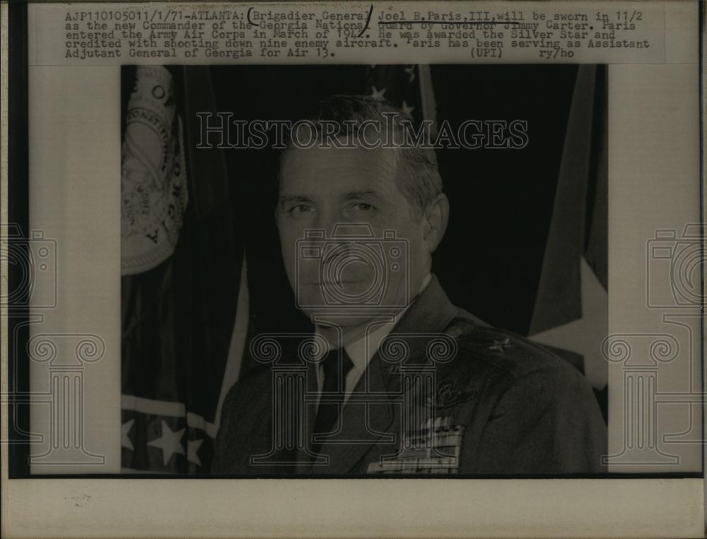 1971 Press Photo Brig General Joel Paris III - RSL96533 - Historic Images