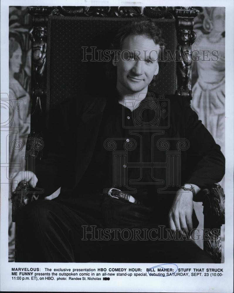 1996 Press Photo Comedian Bill Maher "Stuff that Struck Me Funny" - RSL82353 - Historic Images