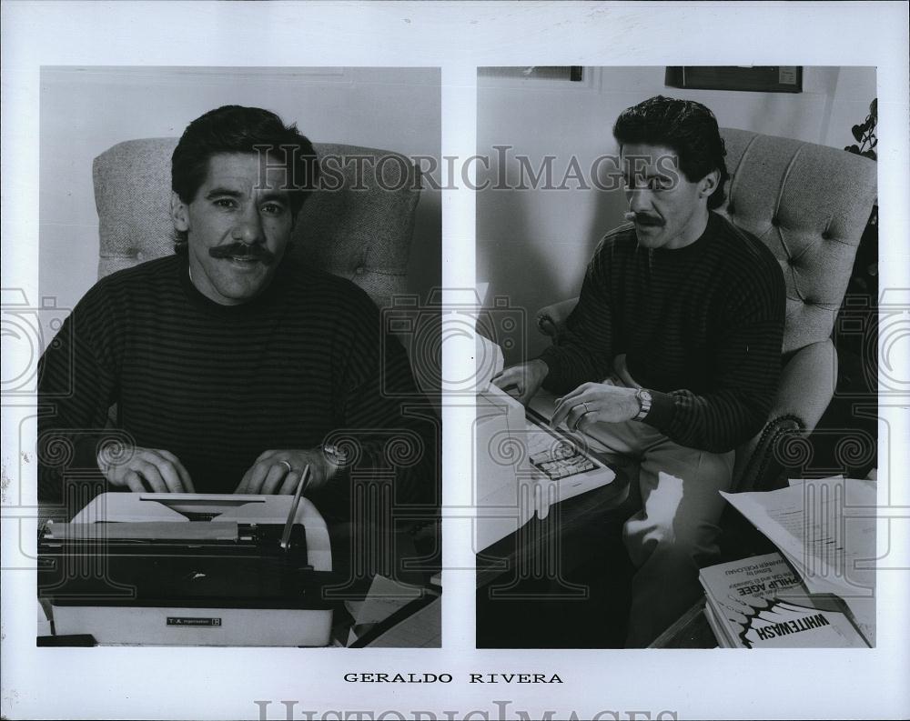 1987 Press Photo Host Geraldo Rivera for &quot;Modern Love&quot; - RSL85421 - Historic Images