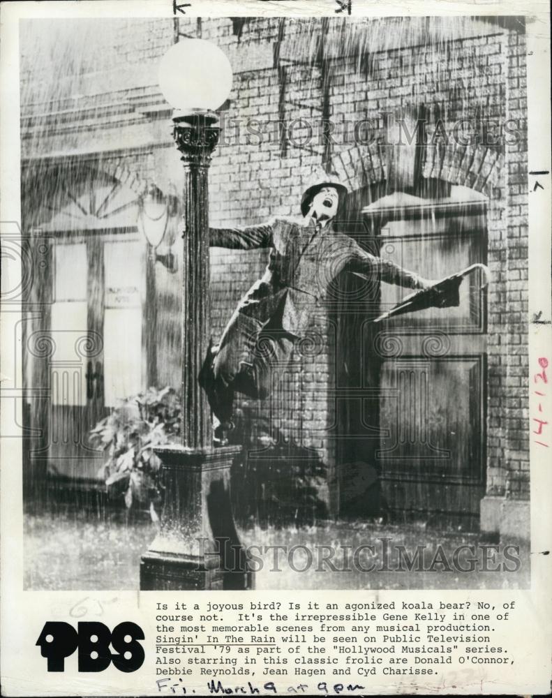 1979 Press Photo Actor Gene Kelly In &quot;Singin&#39; In The Rain&quot; - RSL60665 - Historic Images