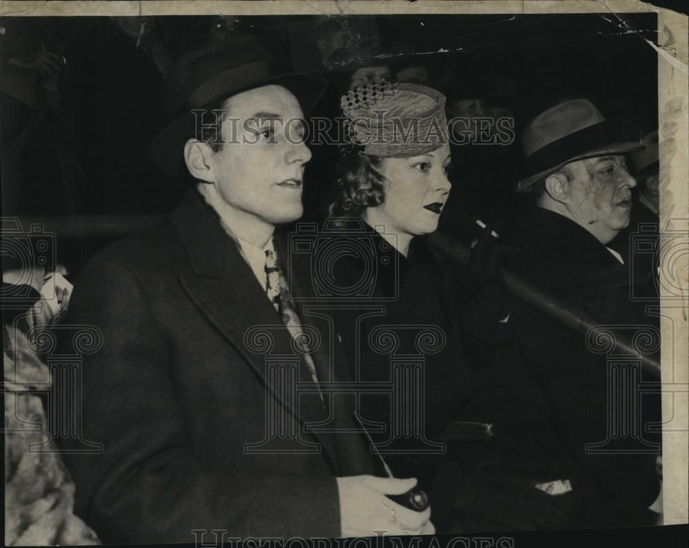 1939 Press Photo Fred Perry, British Tennis Champion, Helen Vinson, Actress - Historic Images