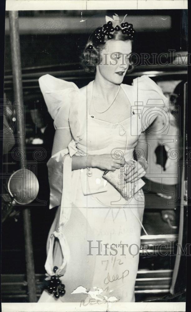 1937 Press Photo Ethel Du Pont, fiancee of Franklin Roosevelt Jr,Pres son - Historic Images
