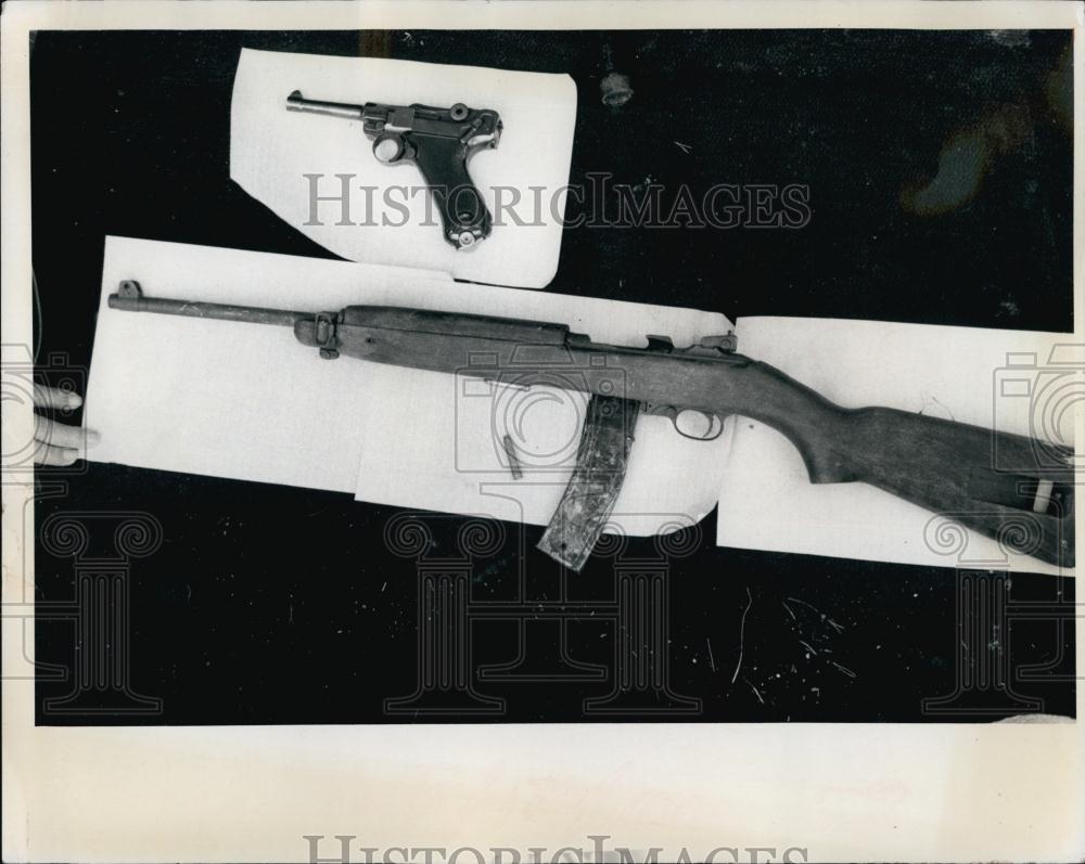 1973 Press Photo M-1 Winchester and Luger found in West Pasco - RSL70121 - Historic Images