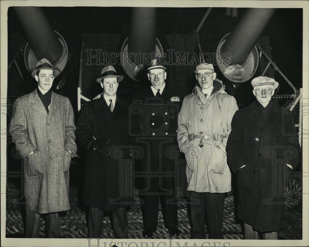 1934 Press Photo Rudd, Cutter, Warron, Cutler, Jacobs of the USS Salem - Historic Images