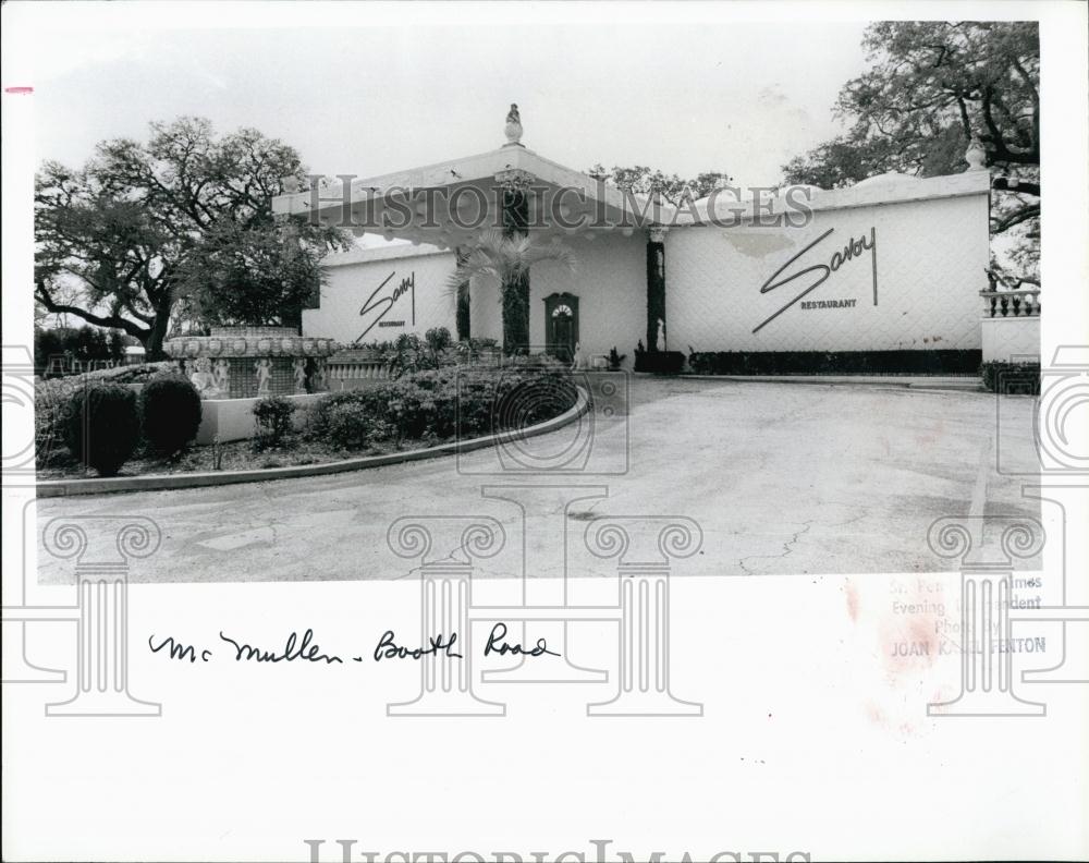 1986 Press Photo Savoy Restaurant in Clearwater, Florida - RSL69223 - Historic Images