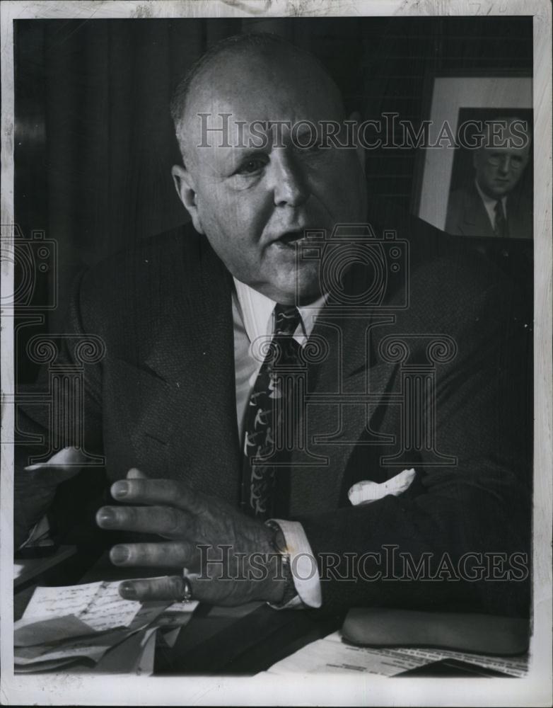 1953 Press Photo Dave Beck AFL President Teamsters Union Seattle Portait - Historic Images