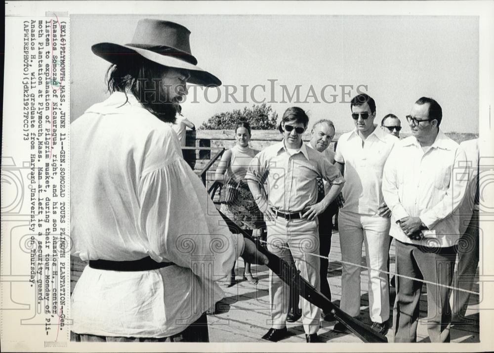 1973 Press Photo Nicauragua General Anasios Somozad And Son Anasios H In MA - Historic Images