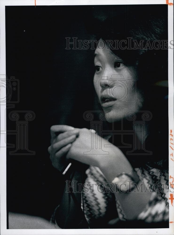 1974 Press Photo Lily Su broadcaster sport voice Taiwan - RSL62881 - Historic Images