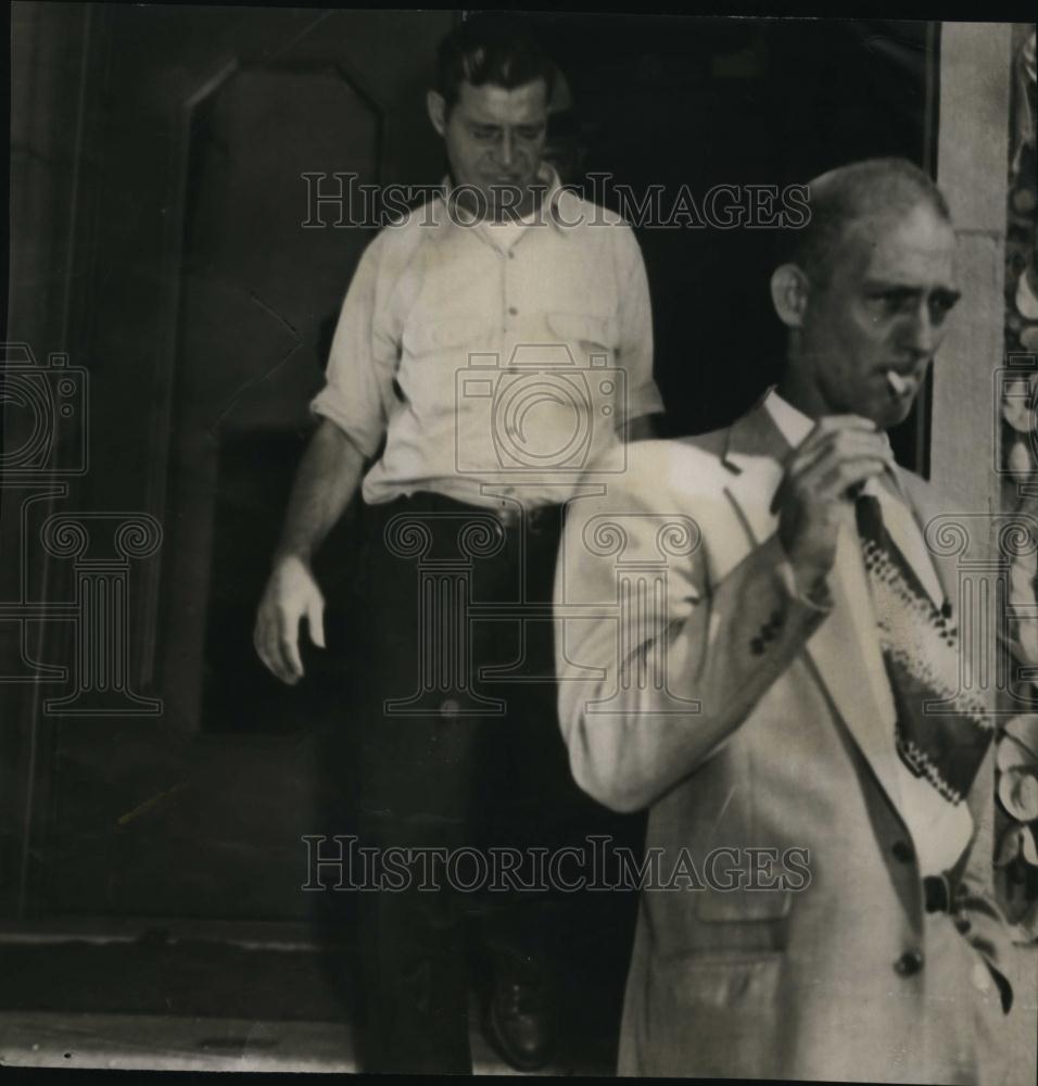 1955 Press Photo McGrath &amp; Clyde Nedeau, uncle of slain victim Billy McGrath - Historic Images