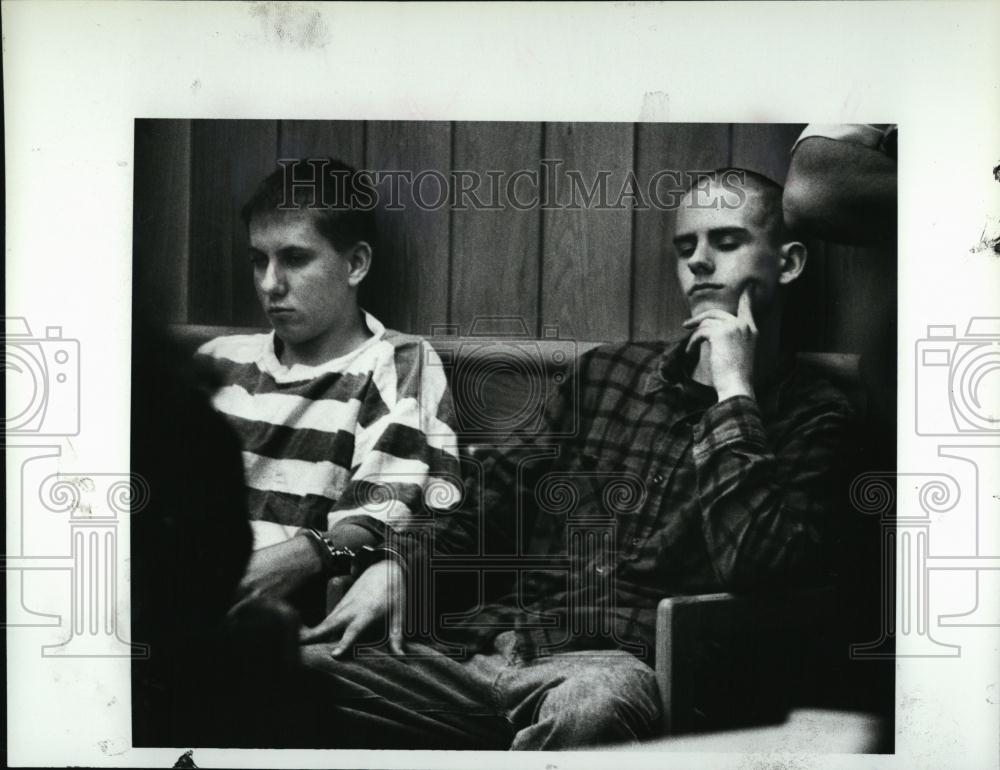 1993 Press Photo Suspects Karter Reed And Gator Collet Arraigned For Murder - Historic Images