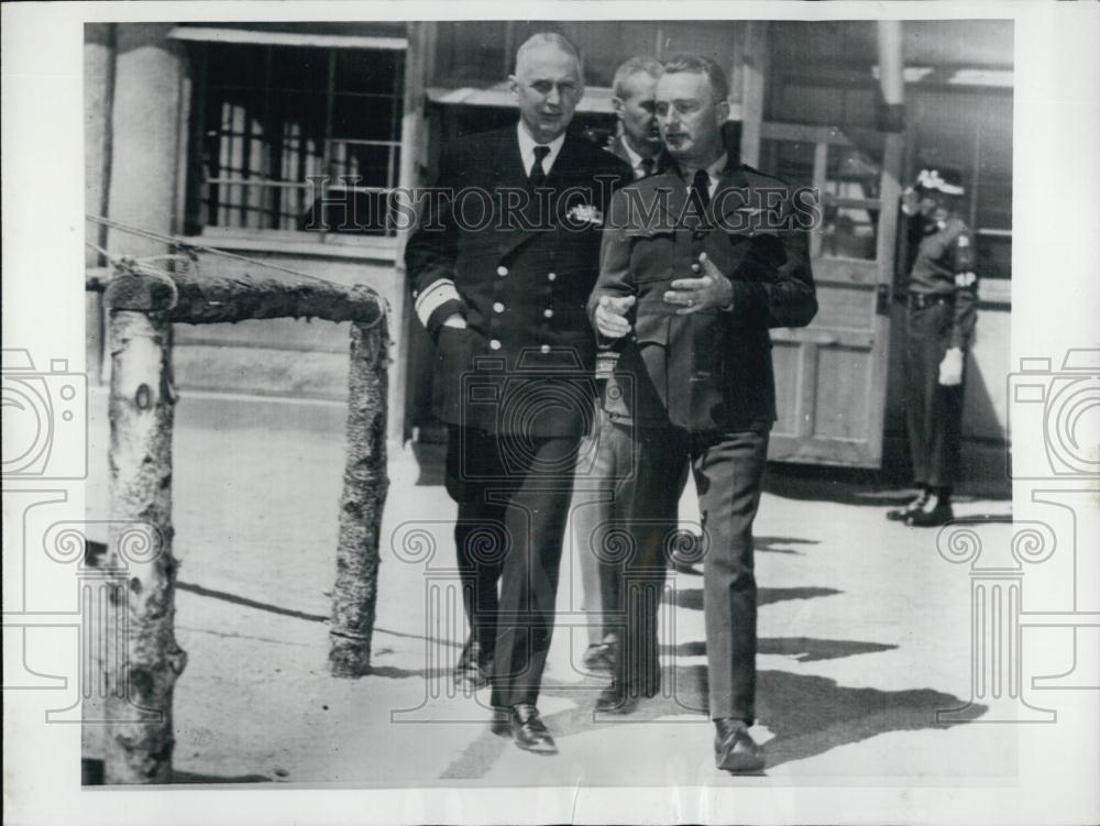 1953 Press Photo Rear Adm John Daniel, Commander James Masterson - RSL06339 - Historic Images