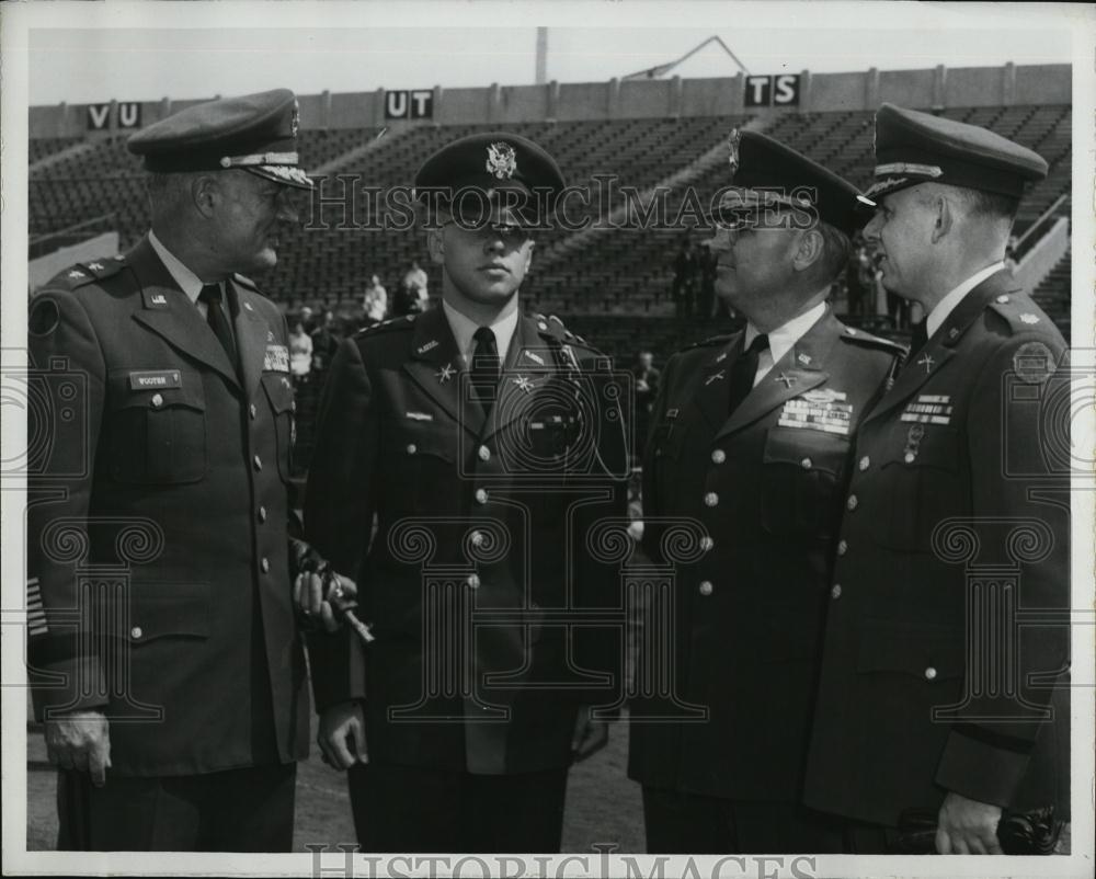 1959 Press Photo Boston University Army, Air Force ROTC Cadets, Sidney C Wooten - Historic Images