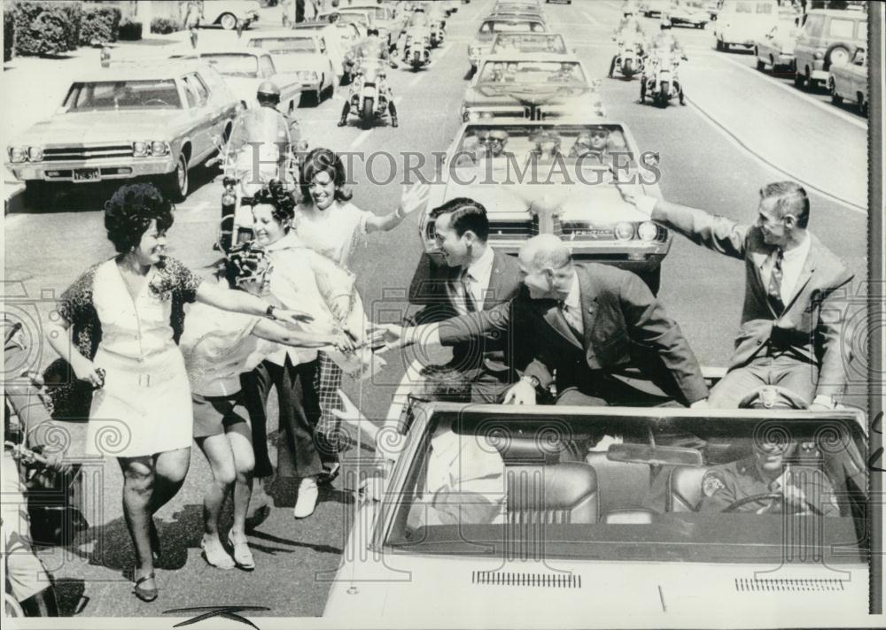 1969 Press Photo Cmdr John Young, Col Thomas Stafford, & Cmdr Eugene Cernan - Historic Images