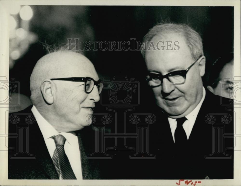 1965 Press Photo Italian President Giuseppe Saragat &amp; Pietro Nenni - RSL68713 - Historic Images