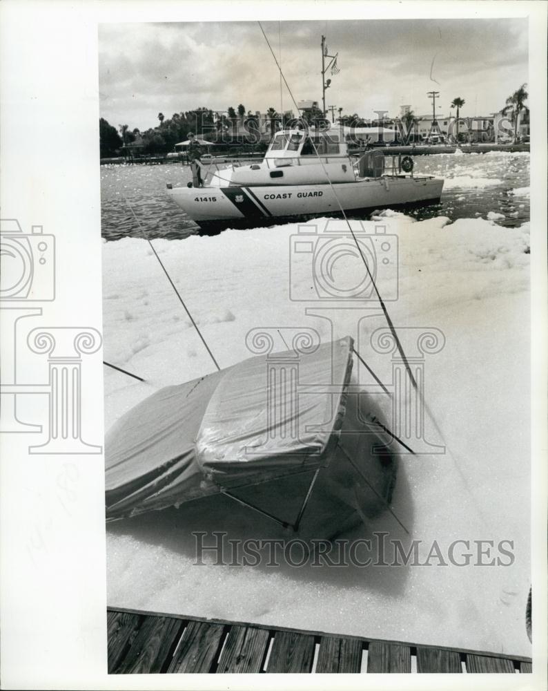 1978 Press Photo Clearwater Marina boat Explosion fire - RSL64953 - Historic Images