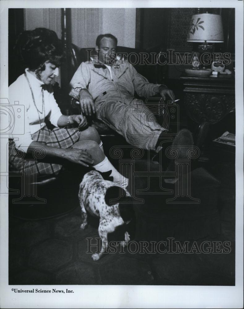 1971 Press Photo Edgar Mitchell, Apollo 14 Lunar Module, Louise Mitchell - Historic Images