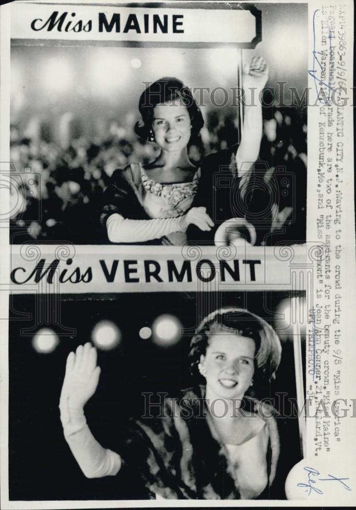 1964 Press Photo Ellen Warren &amp; Jean Ann Conner aspirants of &quot;Miss America&quot; - Historic Images