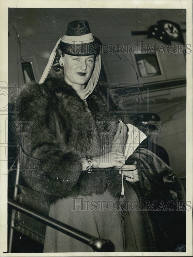 1941 Press Photo Ethel Du Pont Roosevelt daughter in law of President - Historic Images