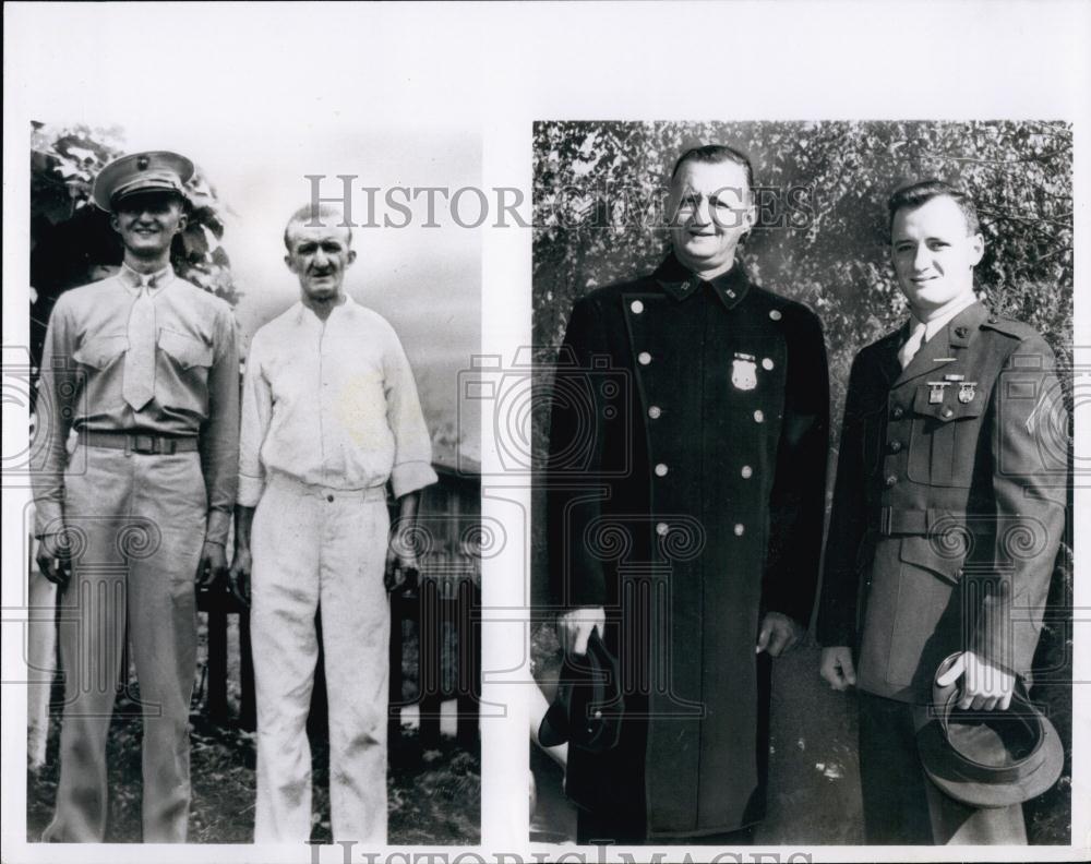 1966 Press Photo Left: Edwin O&#39;Neil w/ his father a US Marine - RSL66475 - Historic Images