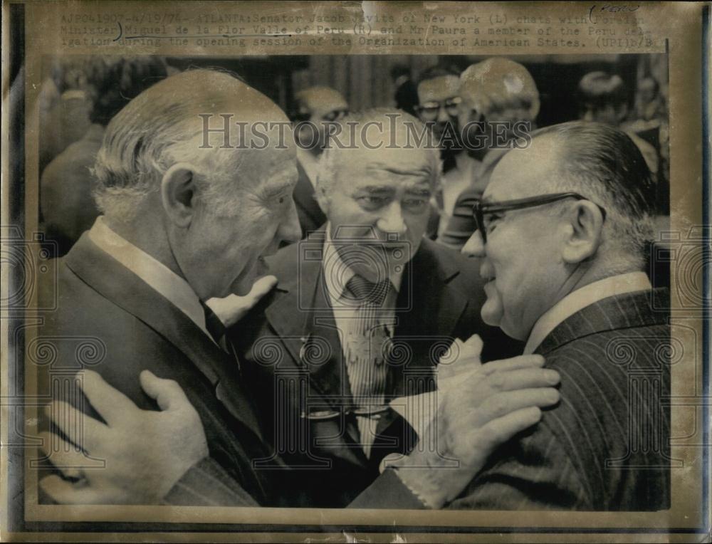 1976 Press Photo Miguel de la Flor Valle Prime Minister of Peru - RSL67509 - Historic Images