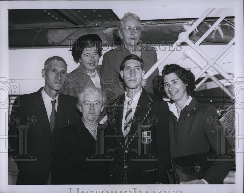 1955 Press Photo Rev and Mrs John Marsh Children William, Louise, Theresa Ivy - Historic Images