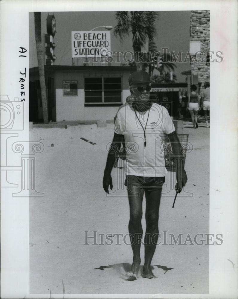 1984 Press Photo Al James, City Water Safety Supervisor St Petersburg - Historic Images