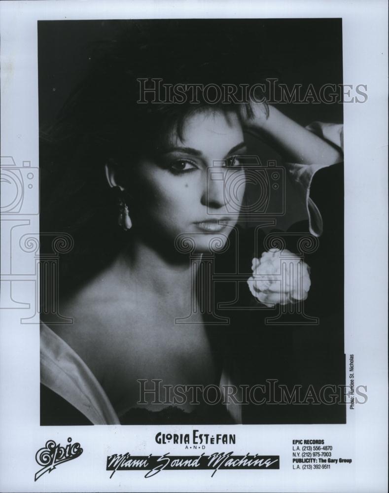 1987 Press Photo Popular Musician Singer Gloria Estefan At Miami Sound Machine - Historic Images