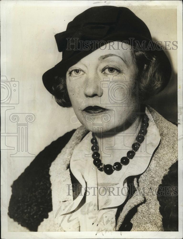 1937 Press Photo Nelle M Joyce, Wife of James Stanley, Millionaire Lumberman - Historic Images