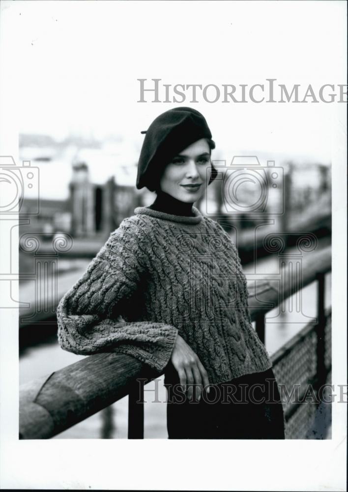 1997 Press Photo Fashioned knit Sweater - RSL59751 - Historic Images