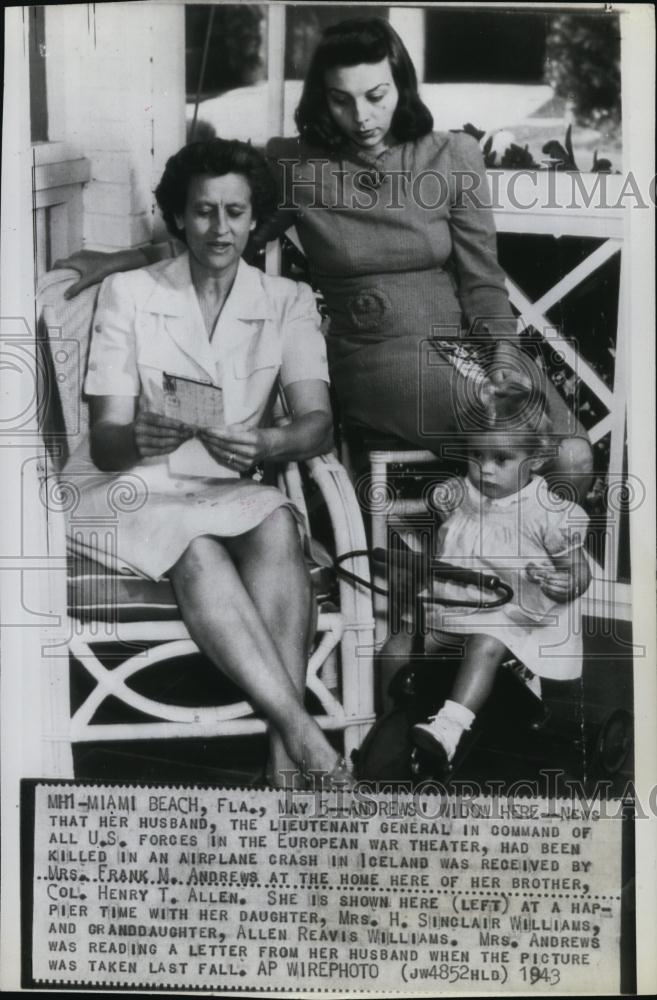 1943 Press Photo Nrs, Frabj N, Andrews Col Henry T Allen - RSL47441 - Historic Images