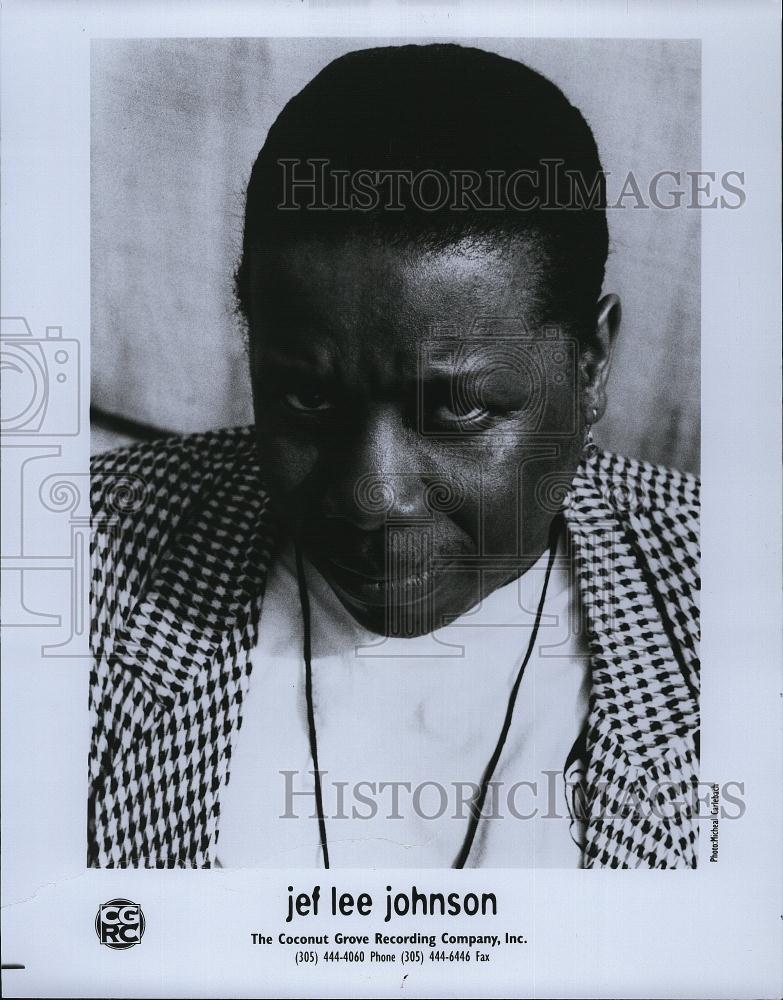 Press Photo Jef Lee Johnson Entertainer Musician Recording - RSL82597 - Historic Images