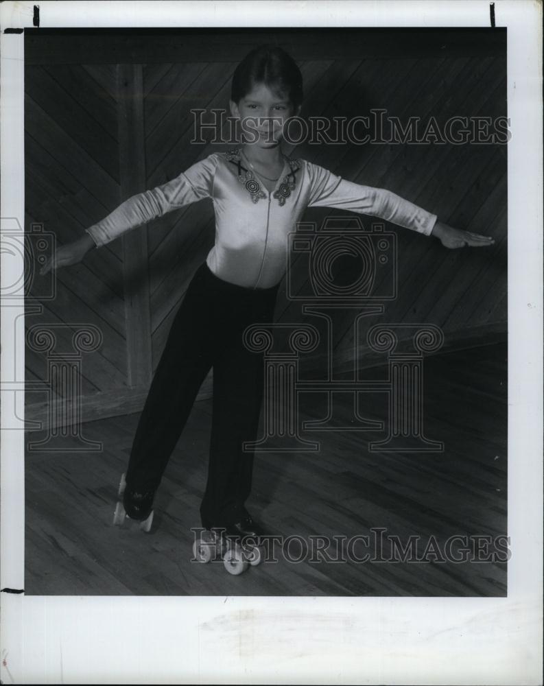 1987 Press Photo Skater Kyle Eskew, start skates when he was 3 years old - Historic Images