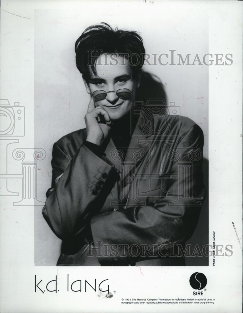 1992 Press Photo KD Lang Musician singer Recording Artist Entertainer - Historic Images