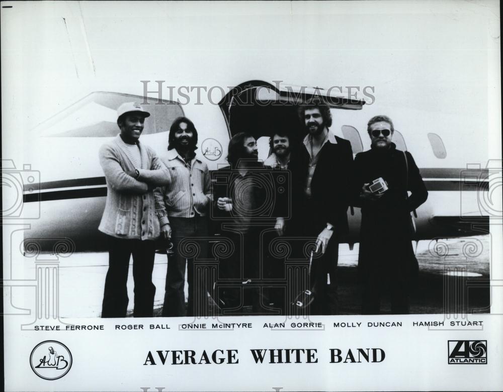 Press Photo Average White Band Steve Ferrone Roger Ball Onnie McIntyre - Historic Images