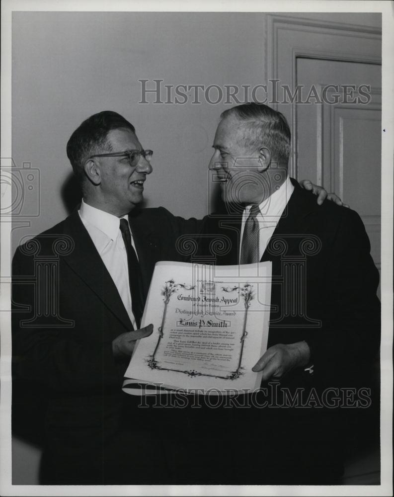 1955 Press Photo Lewis Weinstein Louis P Smith General Chairman - RSL43465 - Historic Images