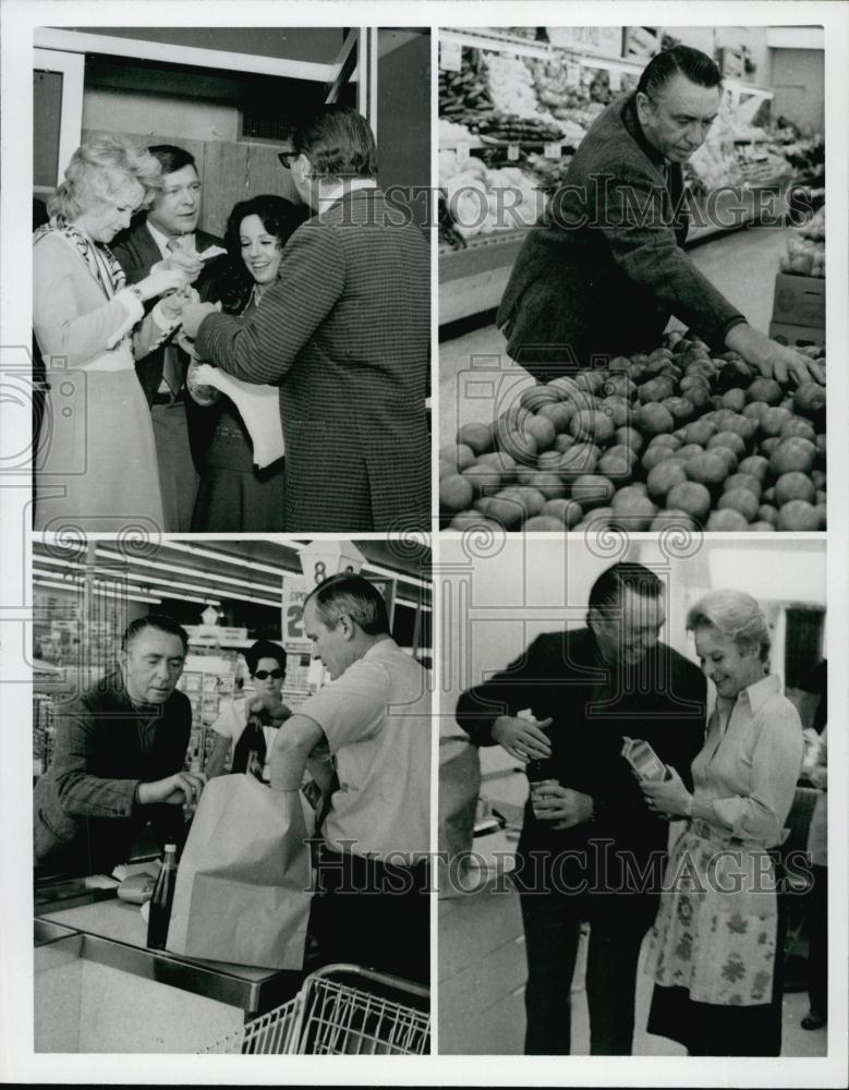 1972 Press Photo actor MacDonald Carey shopping at grocery store - RSL59095 - Historic Images