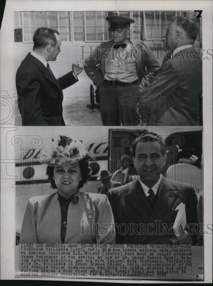 1947 Press Photo Dr Francisco Villagran of Mexico & his wife - RSL78607 - Historic Images