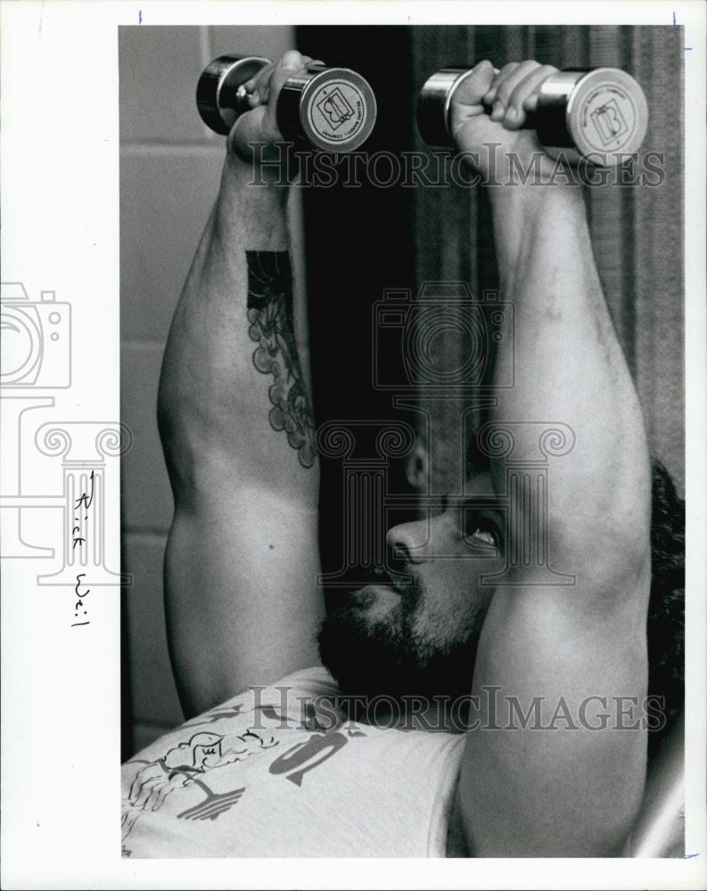 1987 Press Photo 1985 National Power Lifting Champion Rick Weil - RSL62283 - Historic Images