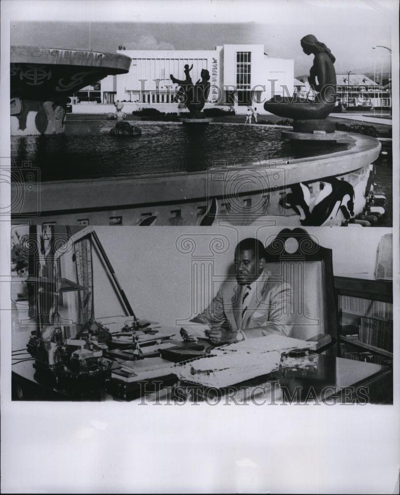 1953 Press Photo Major General Paul Eugene Magloire President of Haiti - Historic Images