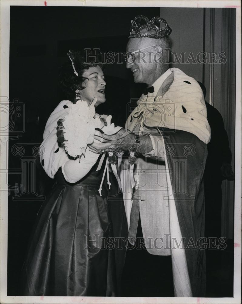 1967 Press Photo Freda Anderson, Harry Bittenbender, King, Queen Valentine Ball - Historic Images