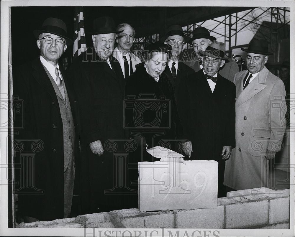 1959 Press Photo Jewish Mem Hosp D Stern,K Kaplan,J Grossman,F Kozel,M Pertel - Historic Images